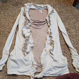 Ruffle cardigan and cordinating top